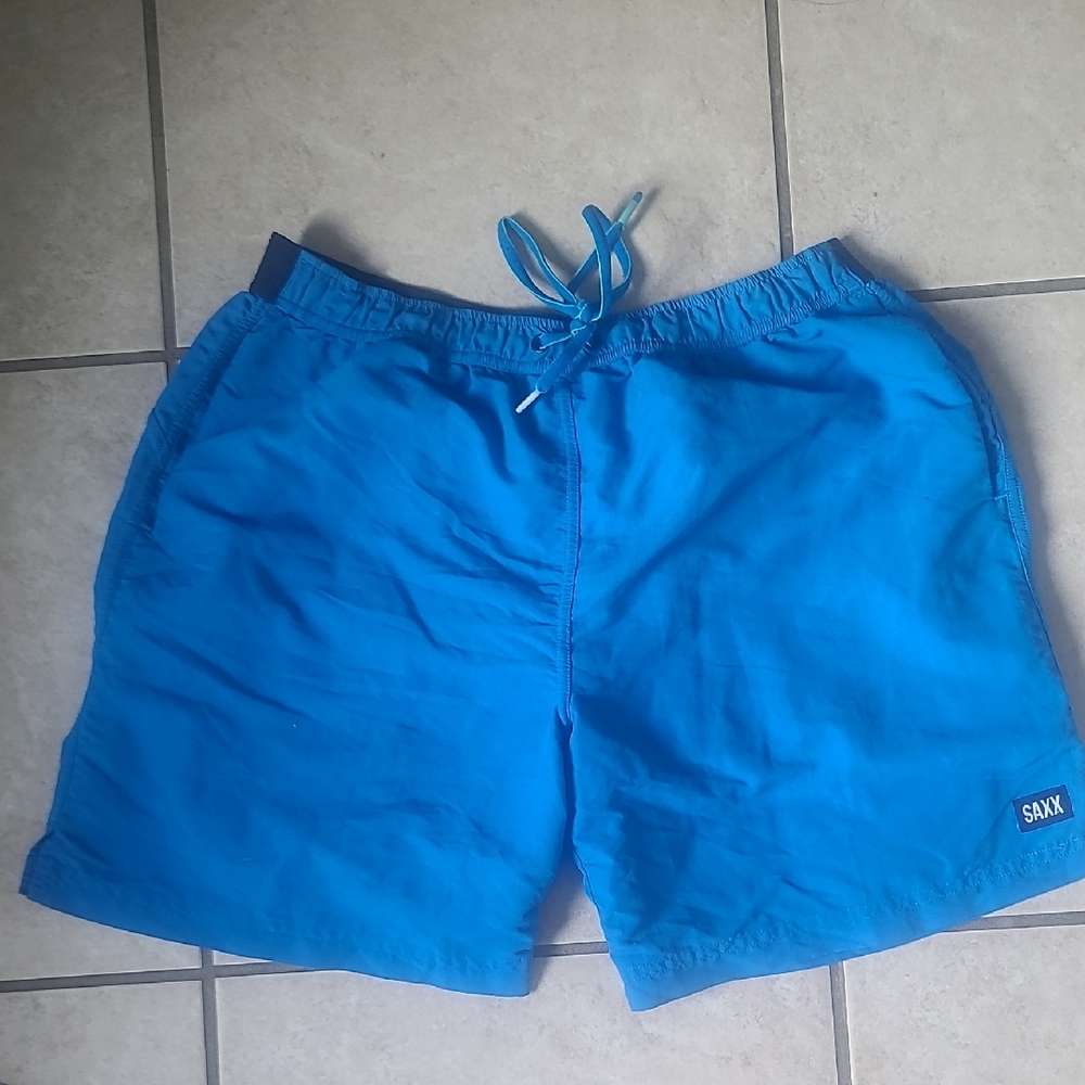 SAXX Men's Vibrant Blue Swim Trunks